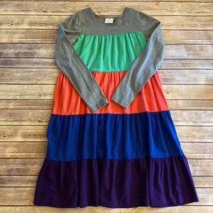 Hanna Andersson Colorblock Twirl Dress. Excellent condition! Sz. 160=Girls 14/16